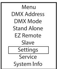 Cameo CLPB600IPG2 - SYSTEM SETTINGS (Settings) - 1