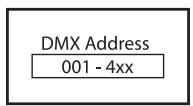 Cameo CLPB600IPG2 - RéGLAGE DE L'ADRESSE DE DÉPART DMX (DMX Address) - 2