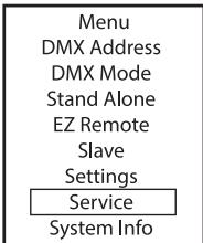 Cameo CLPB600IPG2 - MENU SERVICE (Service) - 1