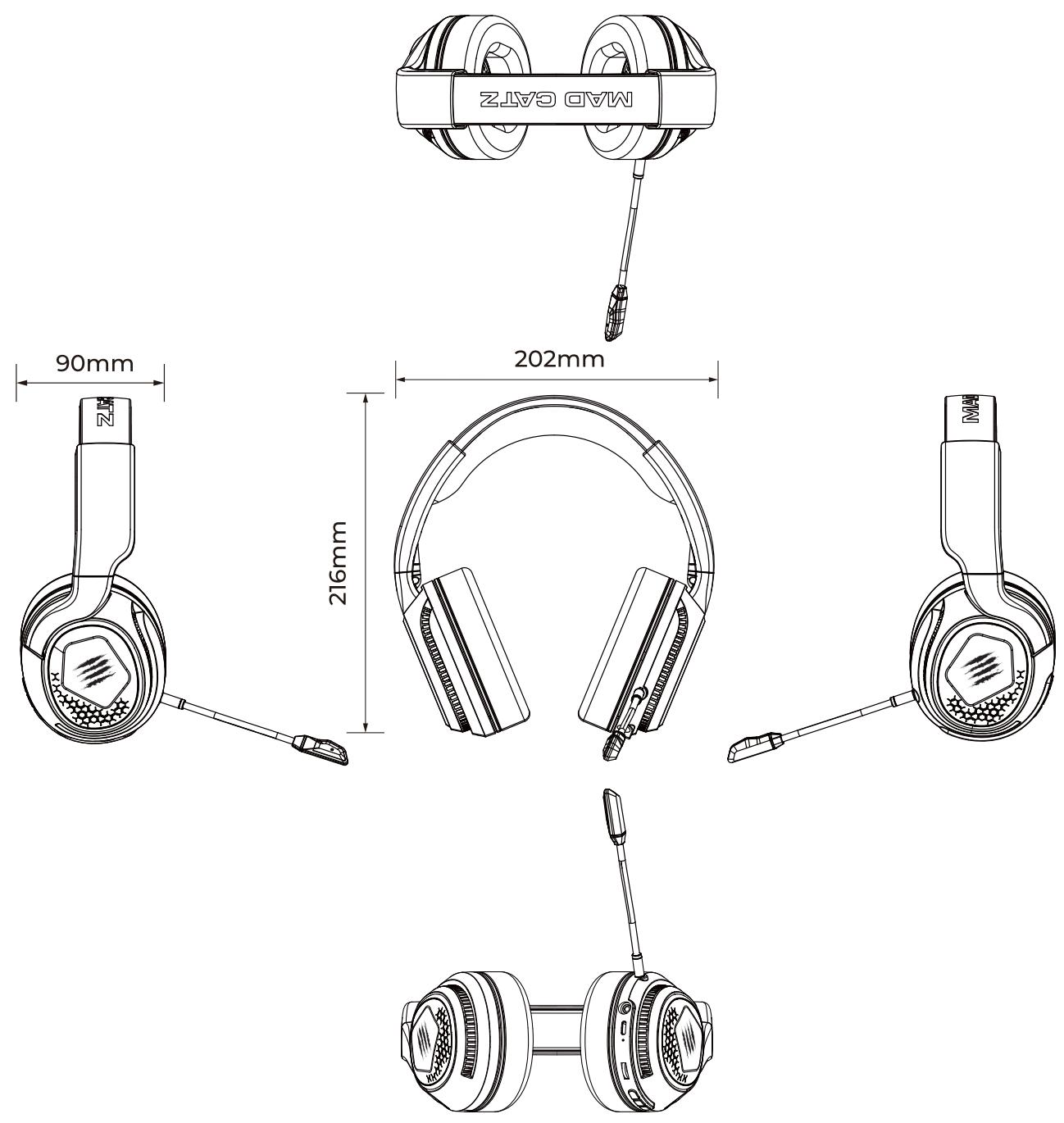 MAD CATZ P.I.L.O.T. PRO - Product Dimension - 2