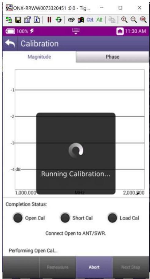 VIAVI CX100 ComXpert - Running VSWR Calibration - 1