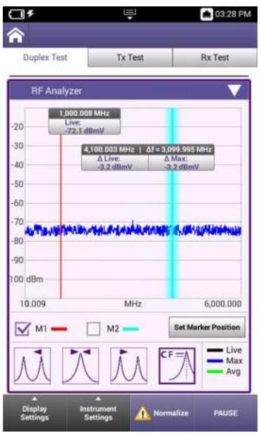 VIAVI CX100 ComXpert - Drag and Drop Marker to Position - 1