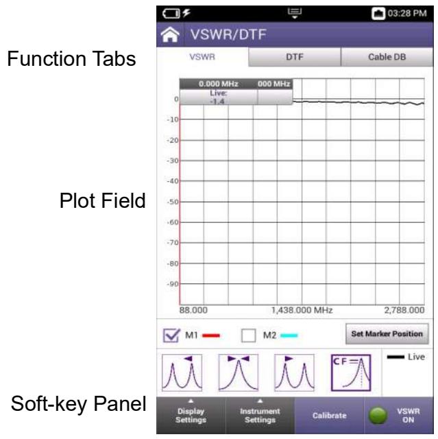 VIAVI CX100 ComXpert - VSWR Screen Layout - 1