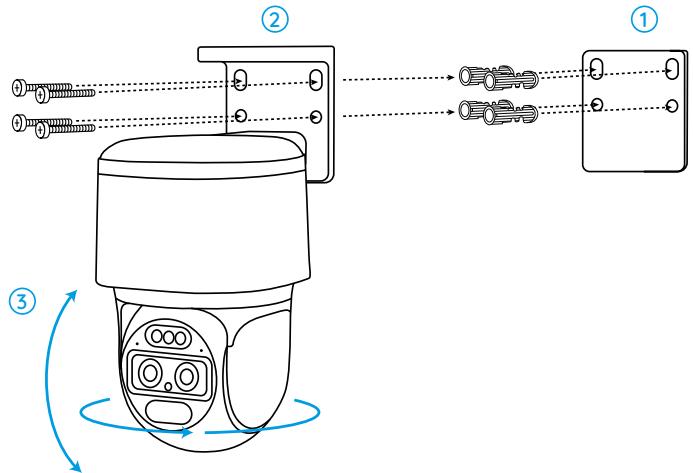 REOLINK TrackMix - Mount the camera to the wall - 1