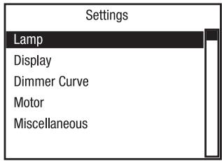 Cameo OTOS H5 - SYSTEM SETTINGS (Settings) - 2
