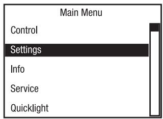 Cameo OTOS H5 - SYSTEMEINSTELLUNGEN (Settings) - 1