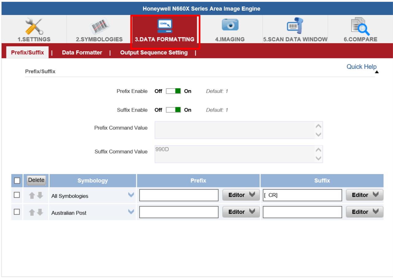 Winmate M101AD - Adding a Prefix or Suffix - 1