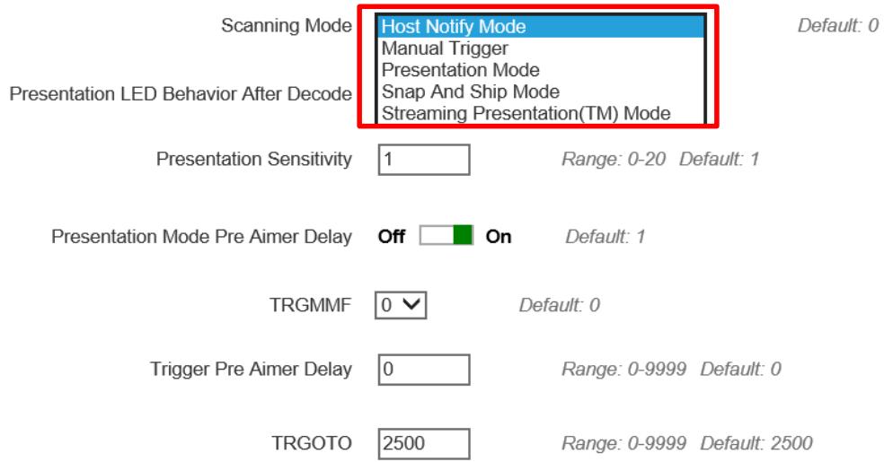 Winmate M101AD - Scanning mode Settings - 1
