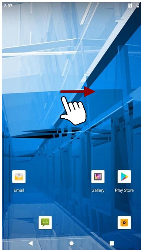 Winmate E500RM9 - Viewing other parts of the Home Screen - 1