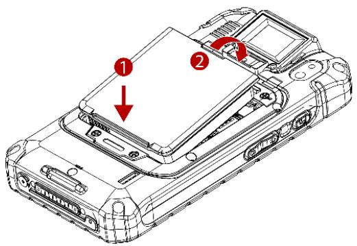 Winmate E500RM9 - Inserting Battery Pack - 4