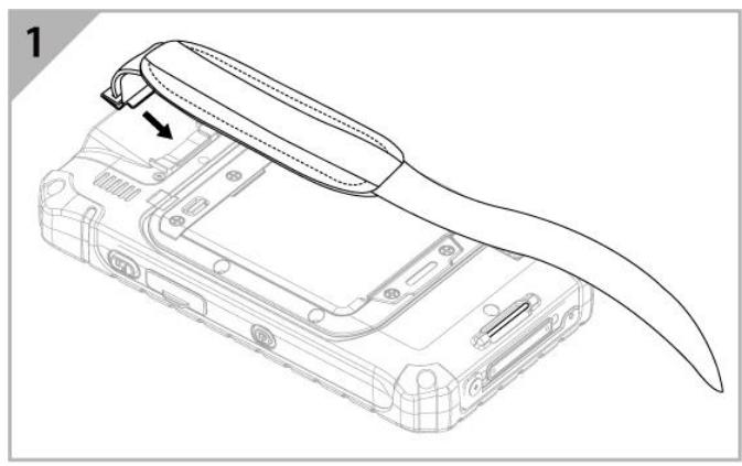 Winmate E500RM9 - To install hand strap: - 1