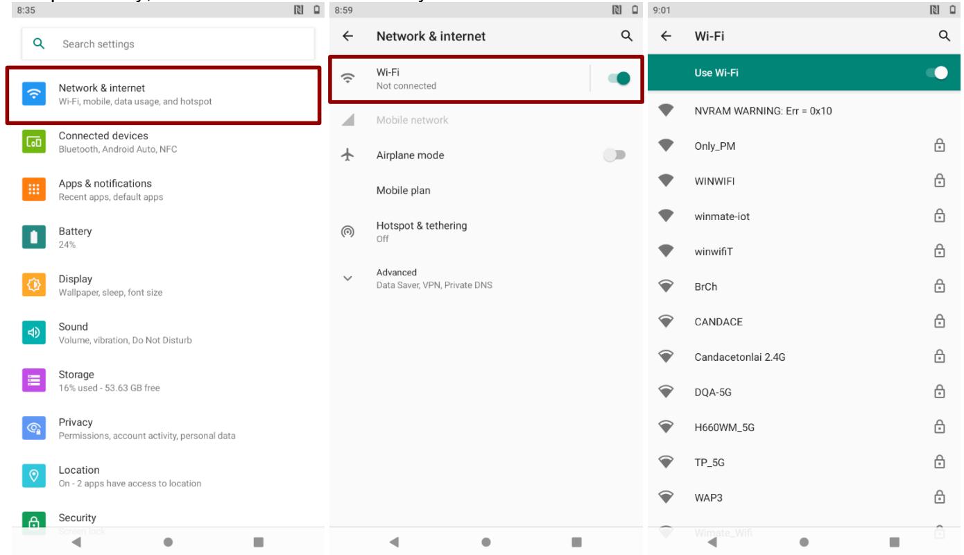 Winmate E500RM9 - Turning on WLAN and Connecting to WLAN Networks - 1