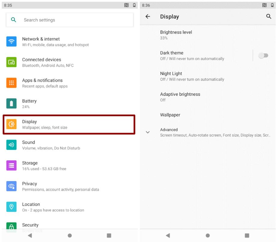 Winmate E500RM9 - Display Settings - 1