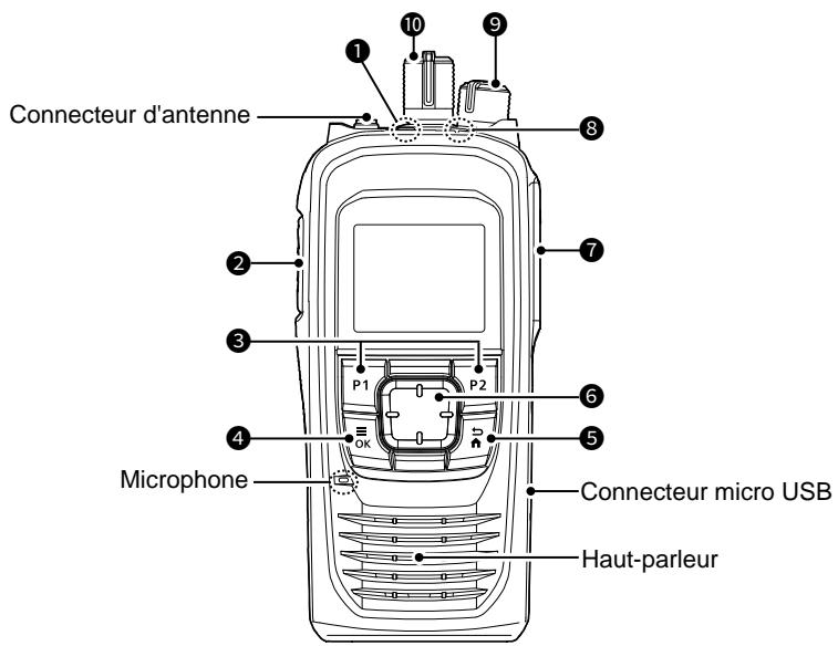 ICOM IC-SAT100 - Face avant, dessus et côtés - 1