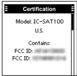 ICOM IC-SAT100 - ■ Zertifizierung - 1