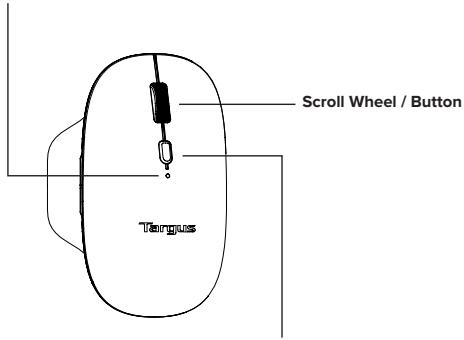TARGUS AMB586 - Change DPI sensitivity by toggling the DPI button: - 1
