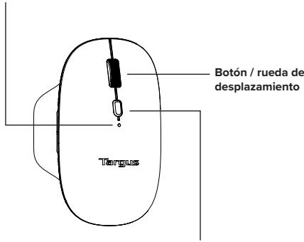 TARGUS AMB586 - Cambie la sensibilitad del DPI alternando el boton DPI: - 1