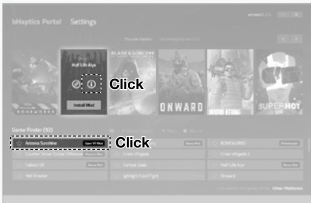 bHaptics X40 - 3) Choose the content you want to play and install it - 1