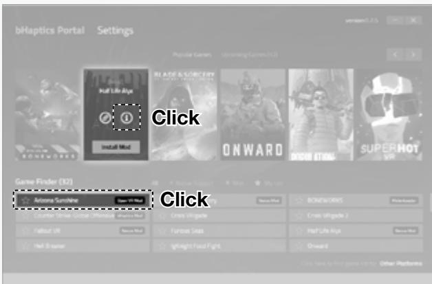 bHaptics X16 - 3) Choose the content you want to play and install it - 1