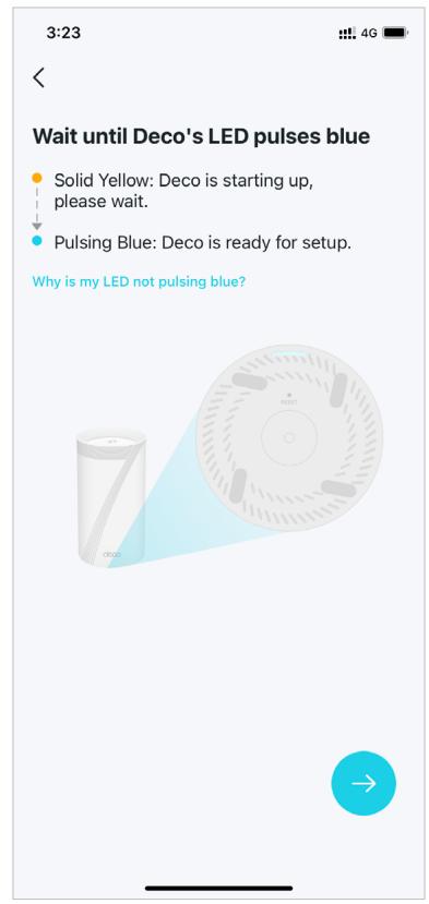 TP-LINK BE16000 - Wait until Deco's LED pulses blue - 1