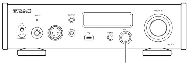 TEAC UD-507 - Turn the INPUT knob to select USB. - 1