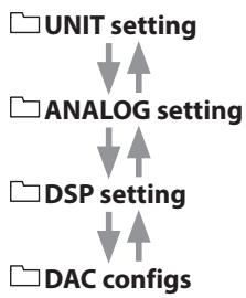 TEAC UD-507 - Turn the INPUT knob to show setting groups. - 2