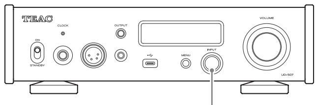 TEAC UD-507 - Turn the INPUT knob to select the input source. - 1