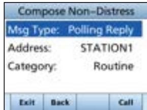 ICOM IC-M510 - Sending a Polling Reply call - 4