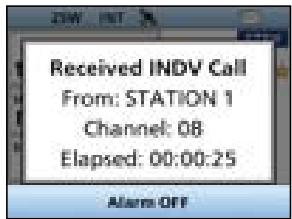 ICOM IC-M510 - When an Individual call is received: - 1