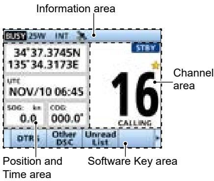 ICOM IC-M510 - Function Display (INFO screen) - 1