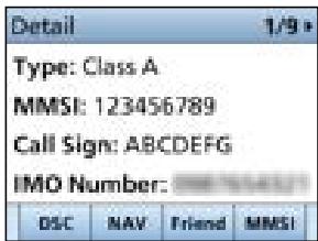 ICOM IC-M510 - About the Detail screen - 1