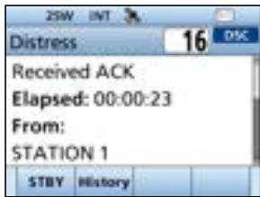 ICOM IC-M510 - When a Distress acknowledgment is received: - 2
