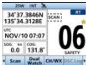 ICOM IC-M510 - Starting a scan (Except for the NLD version) - 2