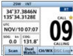 ICOM IC-M510 - Starting a scan (Except for the NLD version) - 1