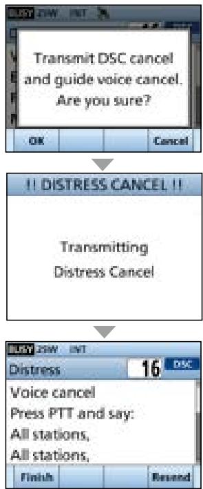 ICOM IC-M510 - Distress Cancel call - 1
