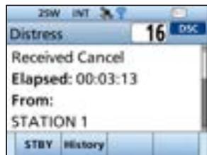 ICOM IC-M510 - When a Distress Cancel call is received: - 2