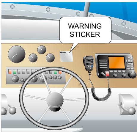 ICOM IC-M510 - A WARNING STICKER is supplied with the USA version transceiver. - 1