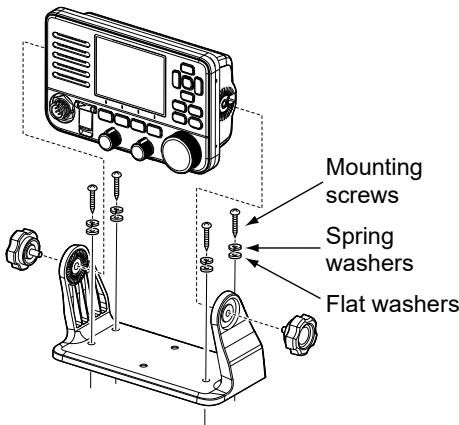 ICOM IC-M510 - Using the supplied mounting bracket - 3
