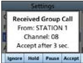 ICOM IC-M510 - When an All Ships call is received: - 2