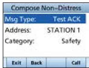 ICOM IC-M510 - Sending a Test Acknowledgment - 3
