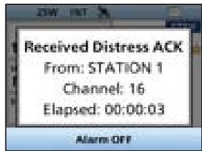 ICOM IC-M510 - When a Distress acknowledgment is received: - 1