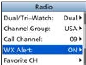 ICOM IC-M510 - Setting the Weather Alert - 1