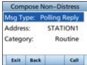 ICOM IC-M510E - Sending a Polling Reply call - 4