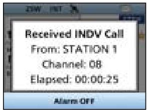 ICOM IC-M510E - When an Individual call is received: - 1