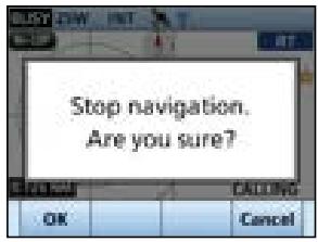 ICOM IC-M510E - Stopping navigation - 1