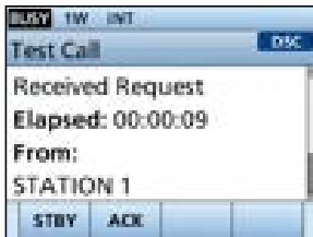 ICOM IC-M510E - Receiving a Test call - 3
