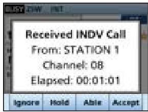 ICOM IC-M510E - When an Individual call is received: - 2