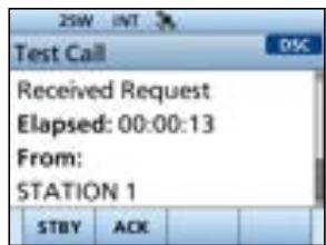 ICOM IC-M510E - Sending a Test Acknowledgment - 2