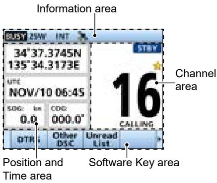 ICOM IC-M510E - Function Display (INFO screen) - 1