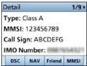 ICOM IC-M510E - About the Detail screen - 1